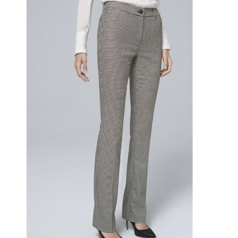 NWT White House Black Market Houndstooth Slim Pant